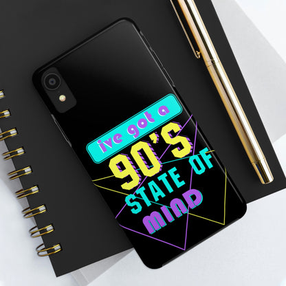 iPhone Case, 90's State of Mind Cell Phone Case, Y2k Aesthetic Phone Case