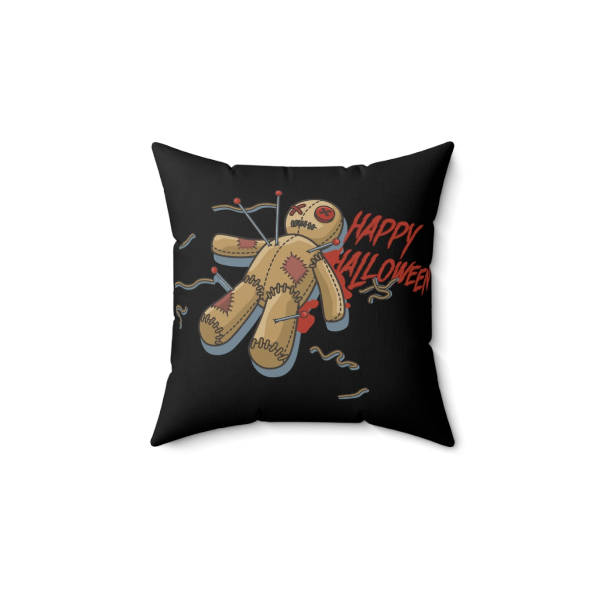 Happy Halloween Goth Fall Autumn Throw Pillow Covers, Decorative Accent Couch Pillow, Spun Polyester Square