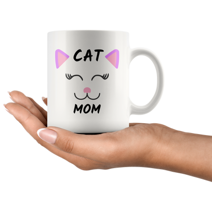 Cat mom Gift for women Coffee mug Cat lover Cute Cat gift  Cat lady owner Tea cup Custom Ceramic