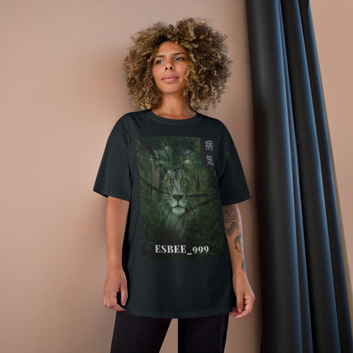Champion Lion Head Shirt Streetwear, Graphic Tee Grunge Y2k