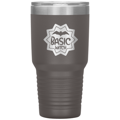 Halloween Tumbler Basic Witch Funny Tumbler 30 oz Insulated Tumbler Mug Cup Gift
