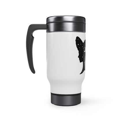 Funny Witch Travel Mug with Handle, Witchy Halloween Tumbler  Cup, Goth, Sublimation Stainless Steel Thermal Mug