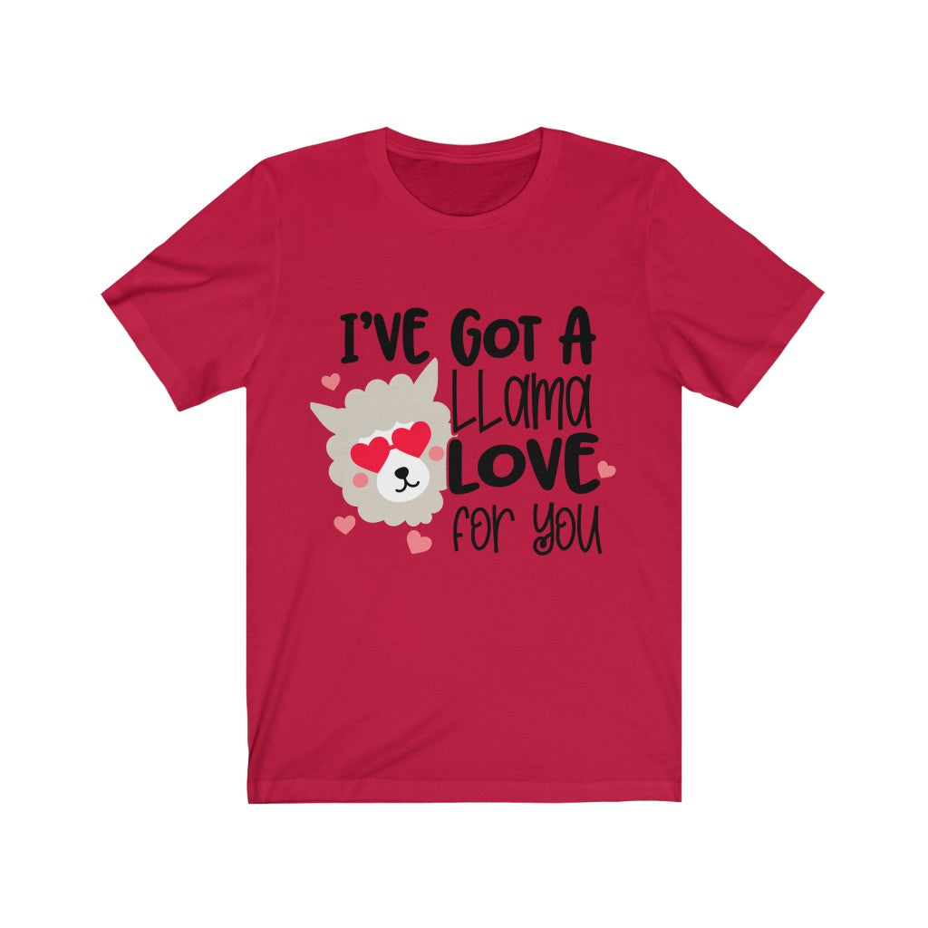 funny llama valentines day tee shirt I got a llama Love  for you