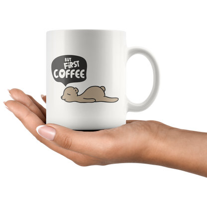 But First Coffee Mug Cute Bear Image Coffee Lover Addict Gift Funny Coffee Mug