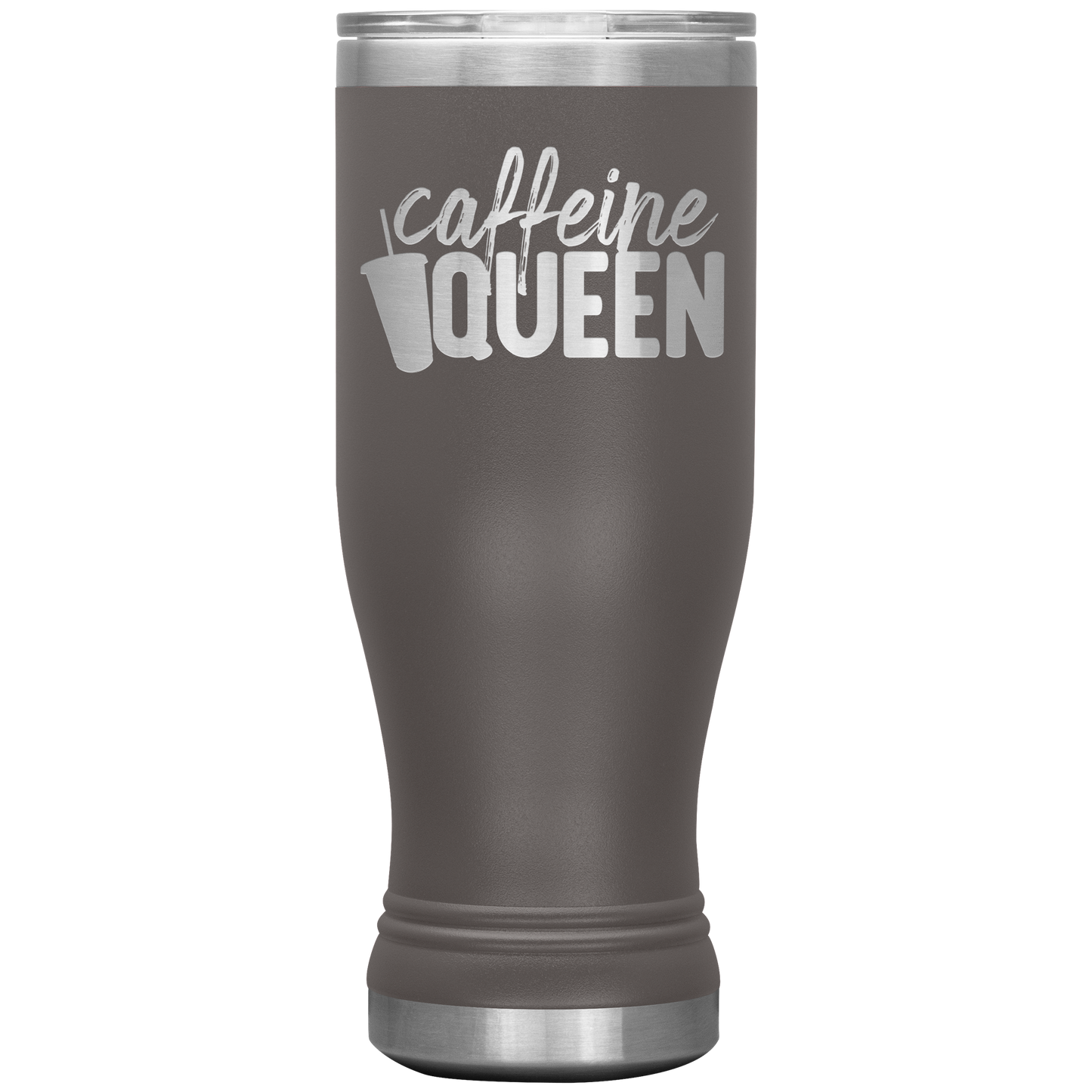 Caffeine Queen Funny Tumbler for Women 20 oz Insulated Stainless Steel Mug Cup