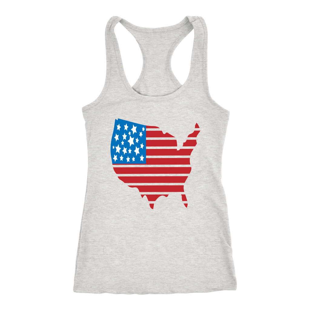 USA Tank Top Racerback For Men Women Friend Fourth of July Custom Graphic Tee