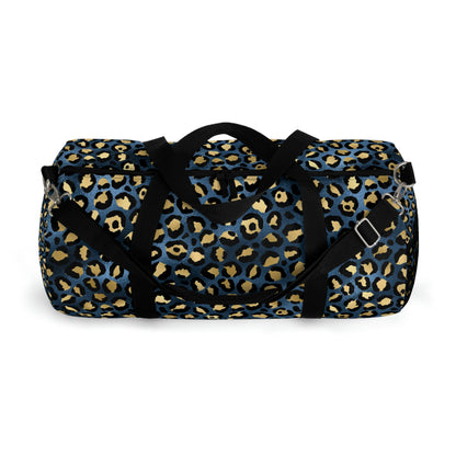 Leopard Print Duffle Bag, Weekender Duffle Bag, Carry-on Travel Overnight Canvas Duffel Bag