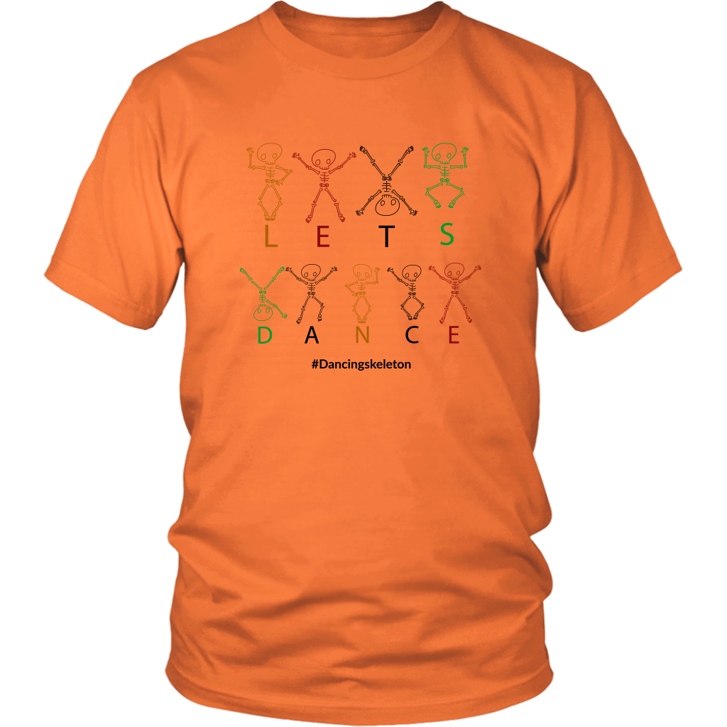 Dancing Skeleton Tee Shirt Halloween T-Shirt Funny Graphic Tee Men Women
