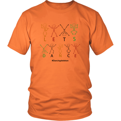 Dancing Skeleton Tee Shirt Halloween T-Shirt Funny Graphic Tee Men Women