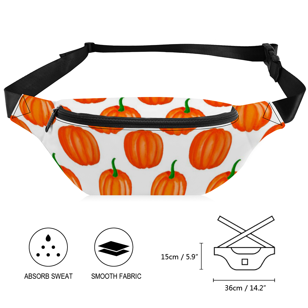 Pumpkin Fanny Pack Cute Sling Waist Bag Chest Bag Halloween Bag