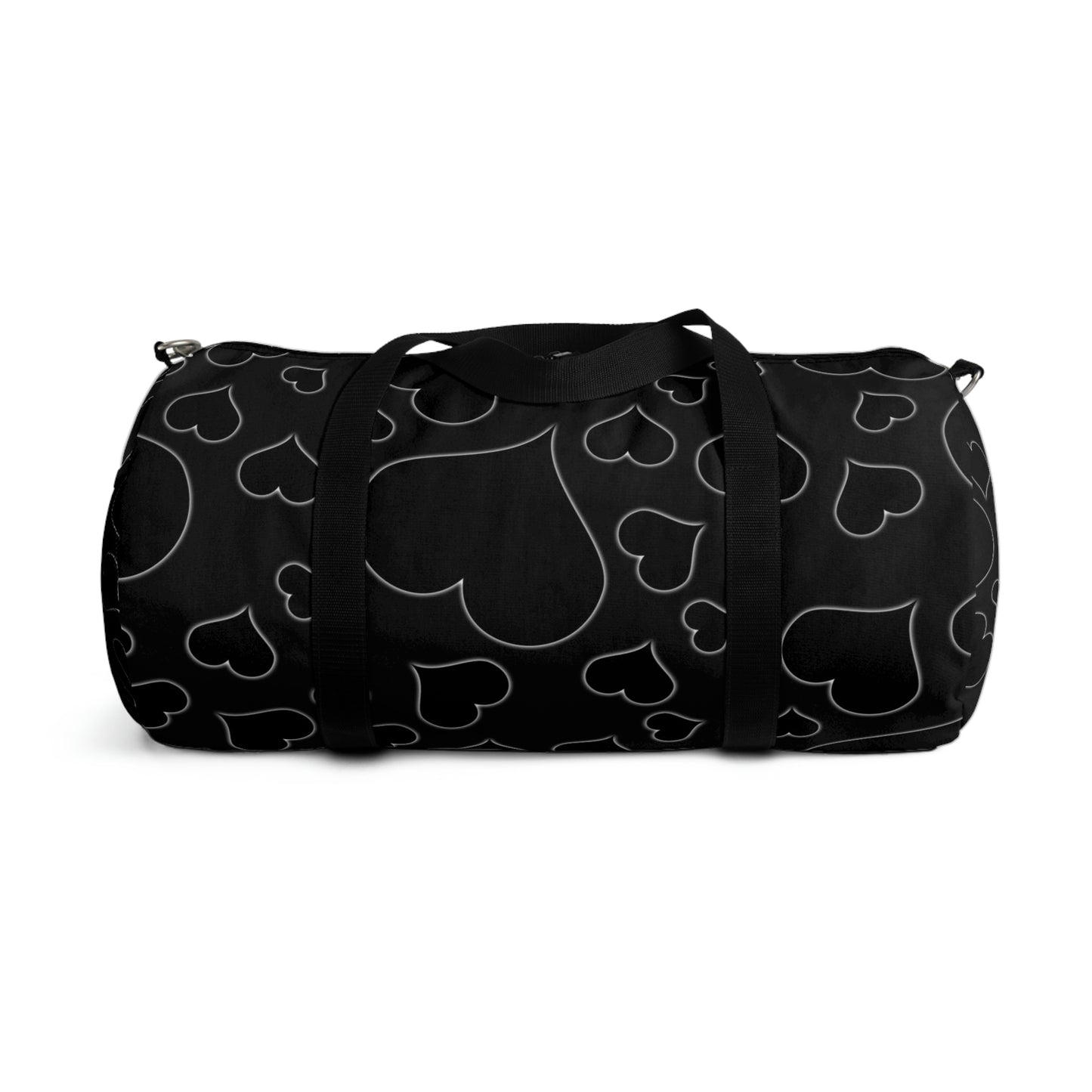 Black Hearts Duffle Bag, Goth Duffle Bag, Weekender Duffle Bag, Carry on