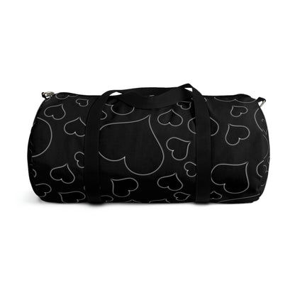 Black Hearts Duffle Bag, Goth Duffle Bag, Weekender Duffle Bag, Carry on