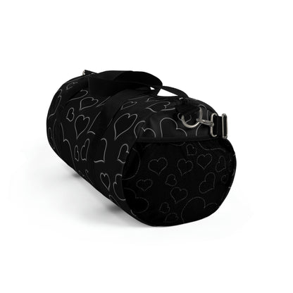 Black Hearts Duffle Bag, Goth Duffle Bag, Weekender Duffle Bag, Carry on