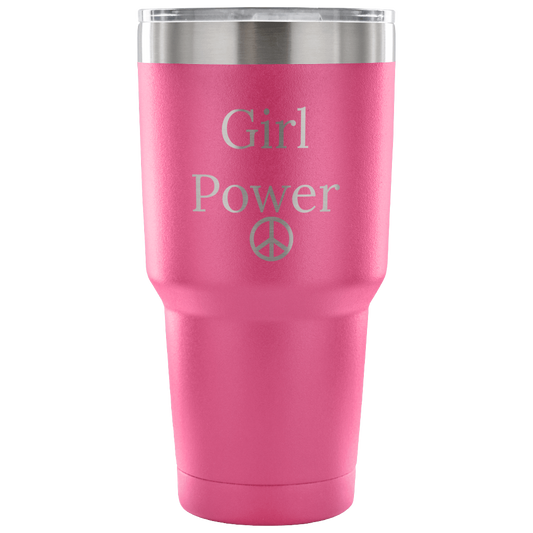 Girl Power 30 oz double vacuum tumbler travel mug