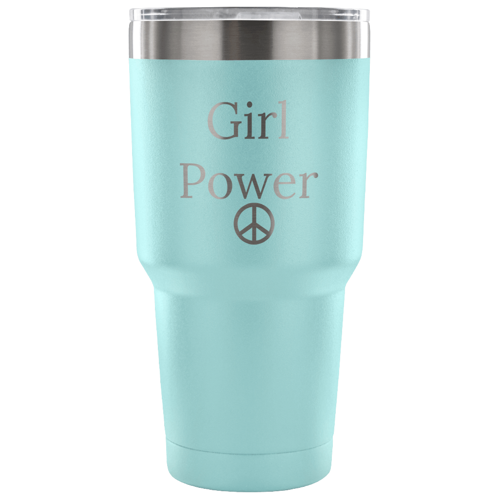 Girl Power Insulated Tumbler Cup, 30 oz Stainless Steel Laser Etched