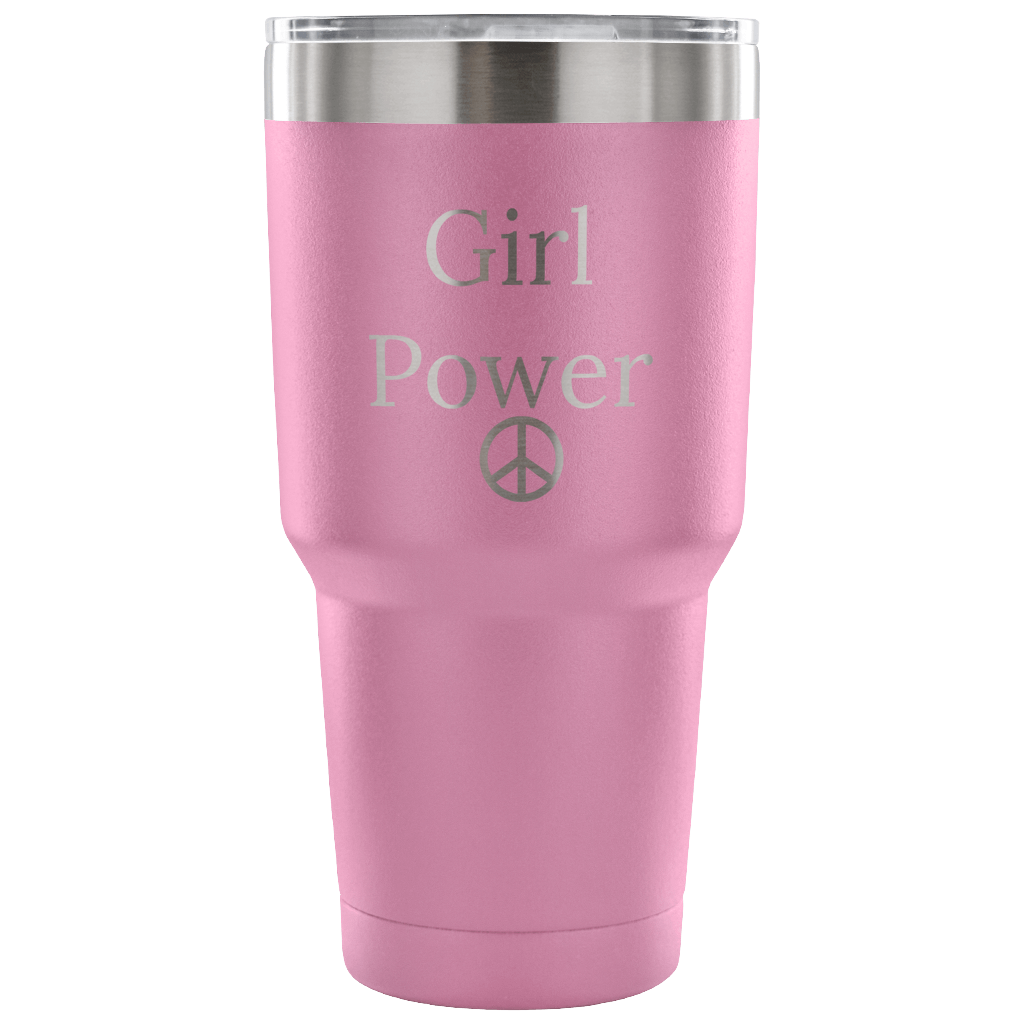 Girl Power Insulated Tumbler Cup, 30 oz Stainless Steel Laser Etched