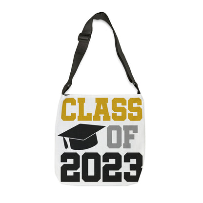 Class of 2023 Graduation Tote Bag, Adjustable Zippered Tote Bag With Pockets, Weekend Overnight Canvas Bag