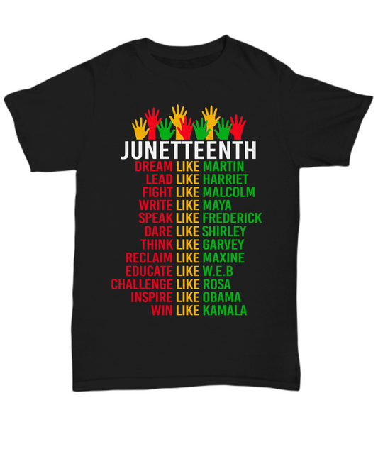Juneteenth Shirts Adults Kids Celebration Tshirts