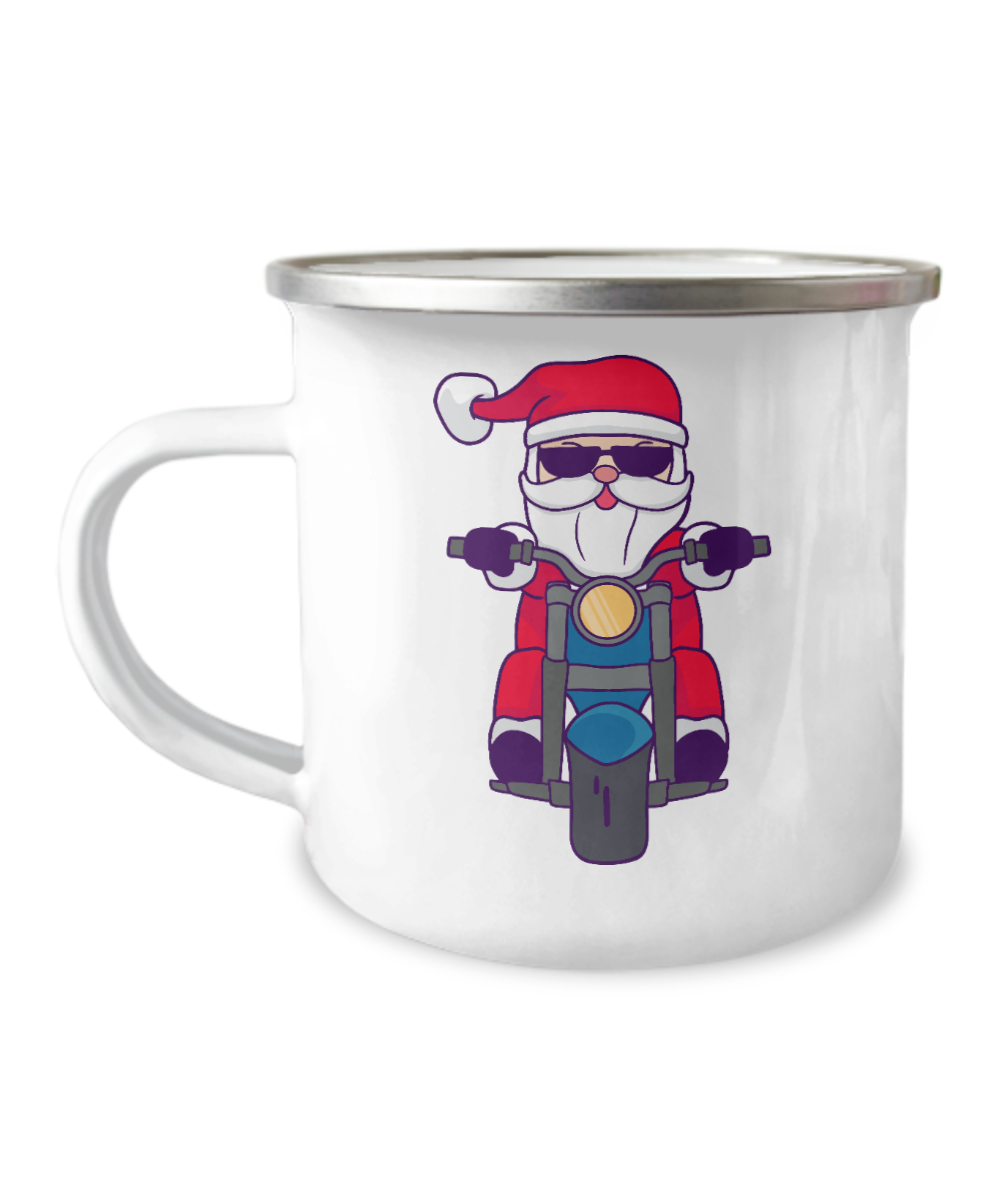 Santa Coffee Mug Motorcycle Santa Funny Camp Mug