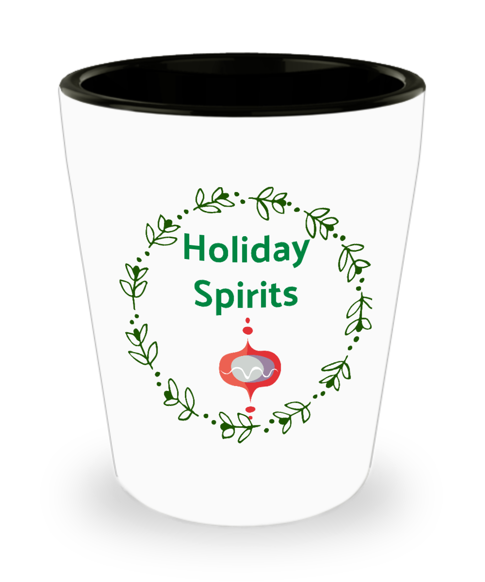 Christmas Shot Glass-Holiday Spirits-Ceramic Celebration Gift Shooter Women Men Friendship Gifts