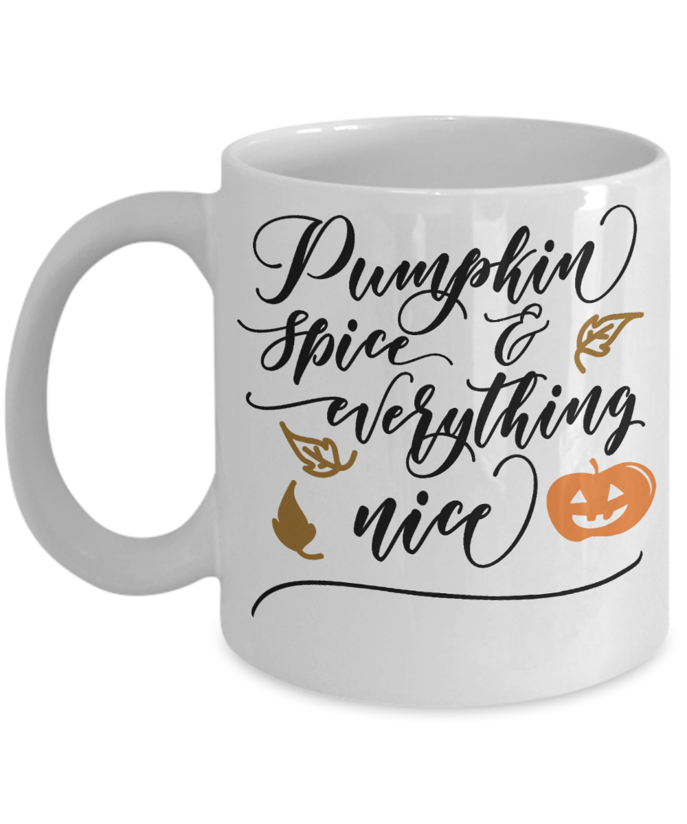 Fall coffee mug Pumpkin spice tea cup