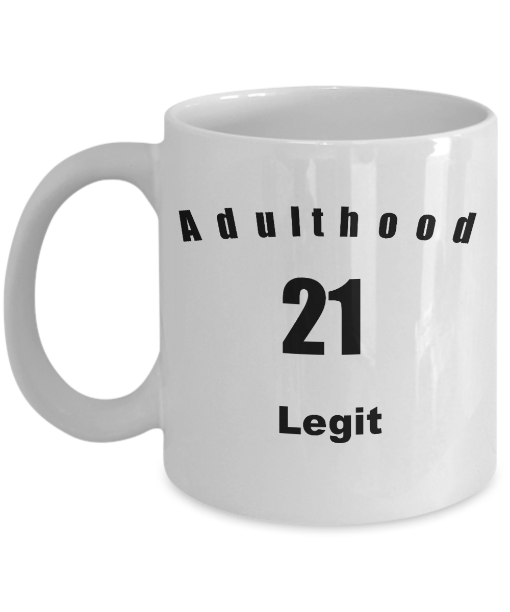 adulthood 21 mug