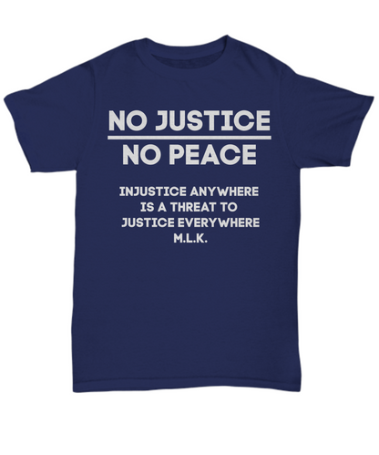 No Justice No Peace Equality Civil Rights Graphic tee