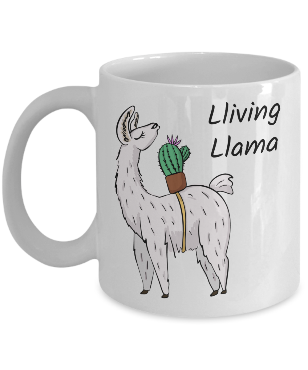 living Llama coffee mug