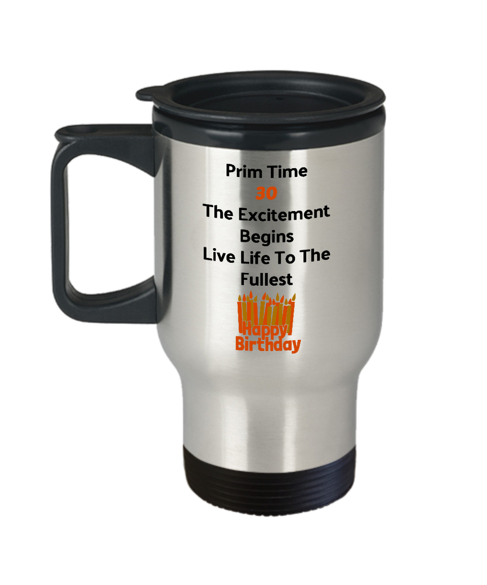 30th Birthday Coffee Travel Mug Gift, Insulated Cup