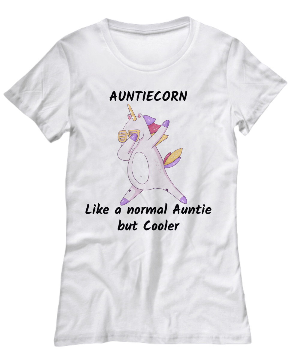 Women Hoodie Sweatshirt T-Shirt Auntiecorn Funny Unicorn shirt  Gift for her Unicorn Lover Gift