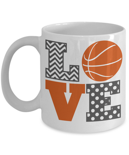Basketball coffee mug sports player fan lover birthday gift custom unique novelty tea cup