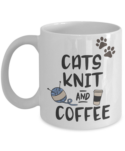 Gifts for Knitters Cat Lover Gift Custom Mug