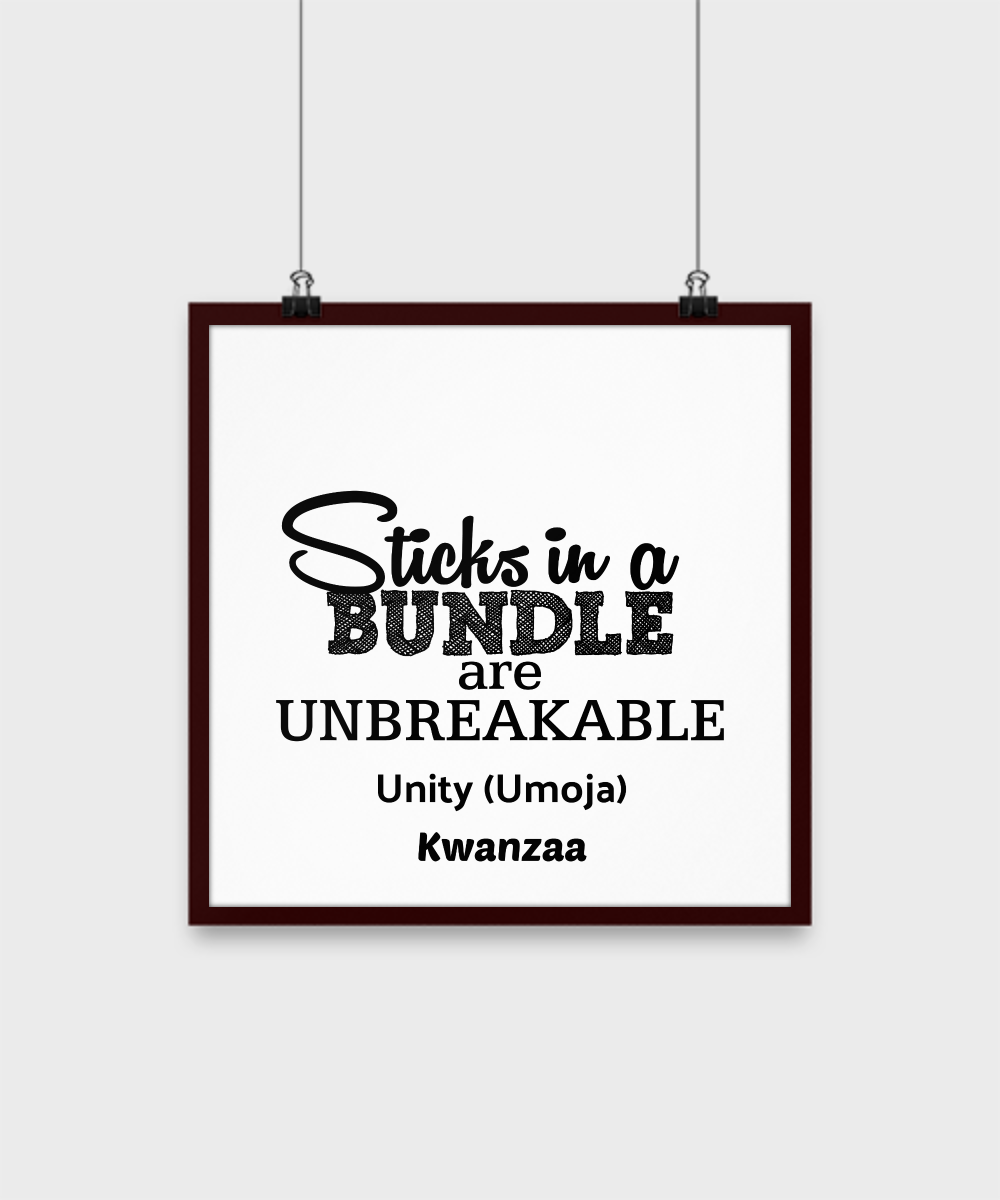 Poster-Sticks In A Bundle-Kwanzaa Unity Holiday African American Home Decor Wall Art Motivational