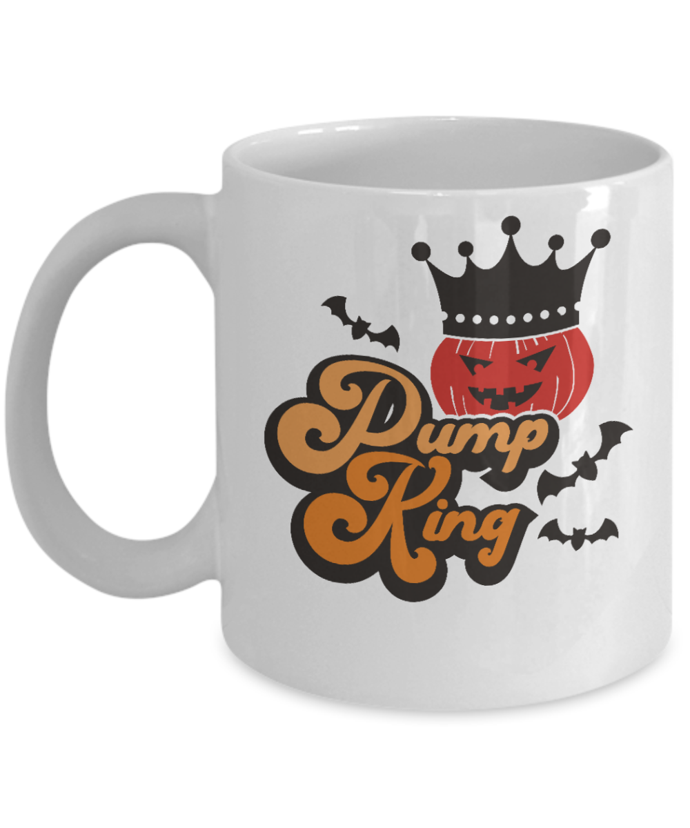 Pump King Halloween Pumpkin Mug Gift Funny Couples Coffee Mug