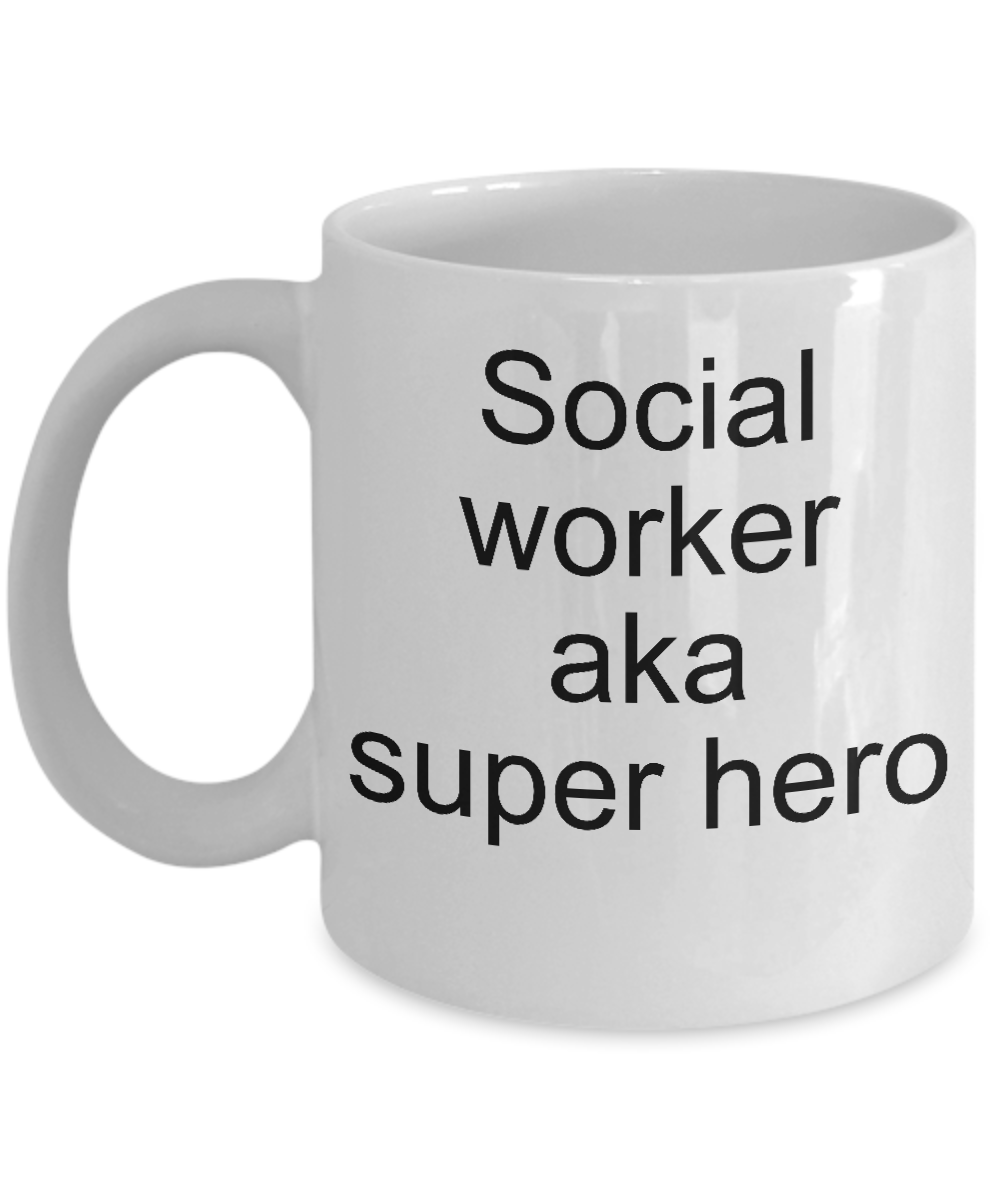 social worker aka super hero mug