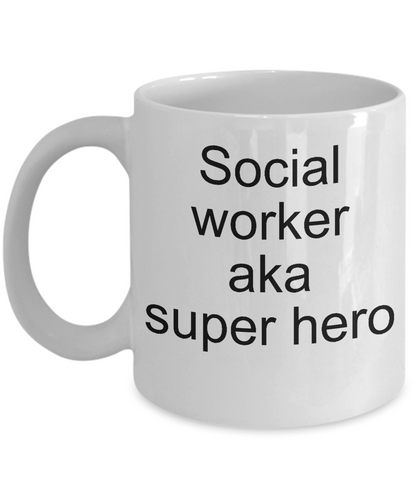 social worker aka super hero mug