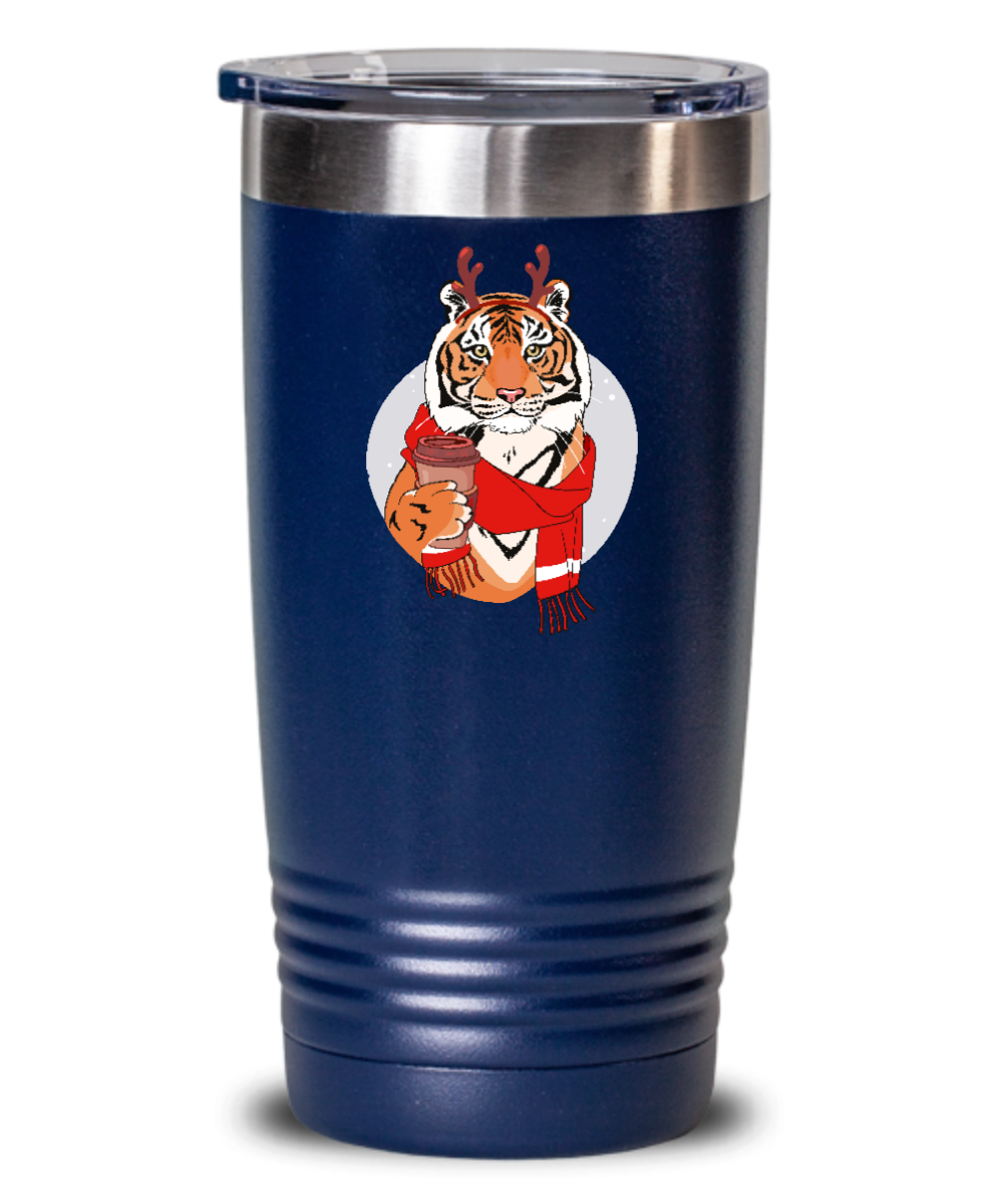 Tiger Tumbler Cup Insulated 20 oz Stainless Steel Tiger Lover Gift Christmas Tiger