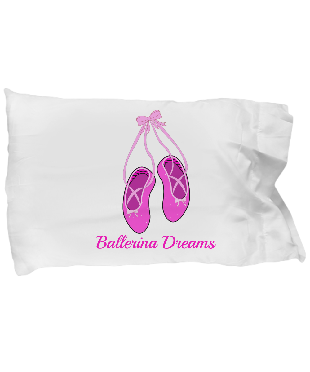 Custom Girls Pillowcase-Ballerina Dreams Pillow Cover Bedding Fun Decor Ballerina Dancer