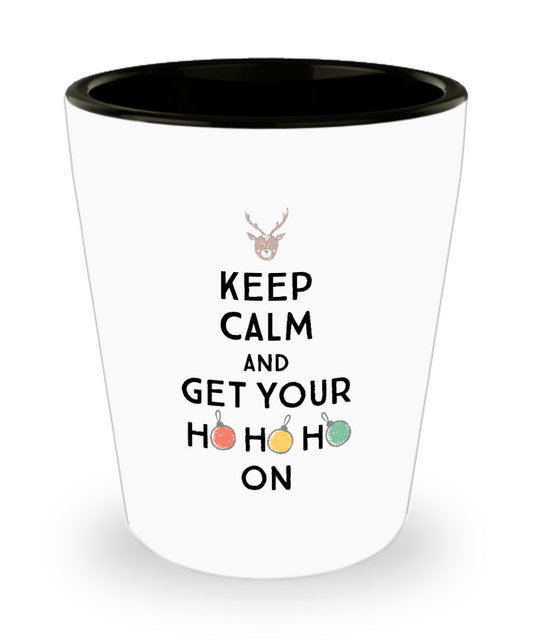 Christmas shot glass gift for her him Funny gift Party favor