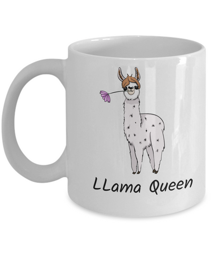 Llama queen coffee mug