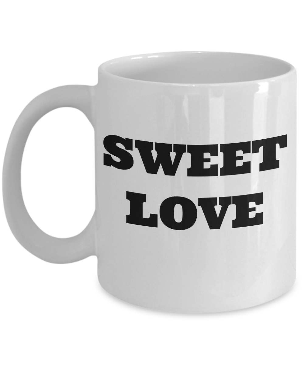 Sweet Love Ceramic Coffee mug tea cup gift wedding anniversary women men sentiment