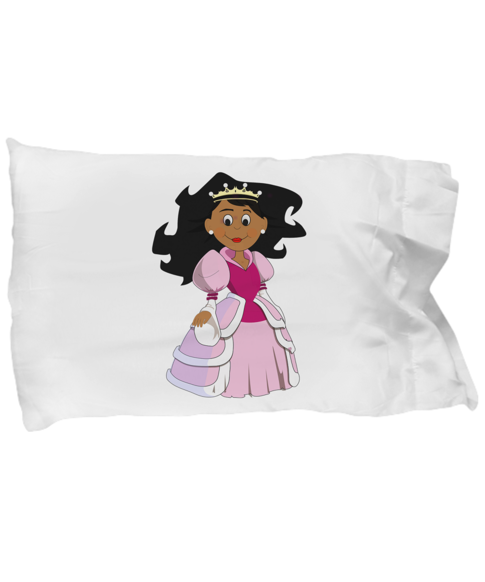 Black Princess/Custom Pillowcase/Beautiful Gift For Girls/Unique Bedding Accessory/Cotton