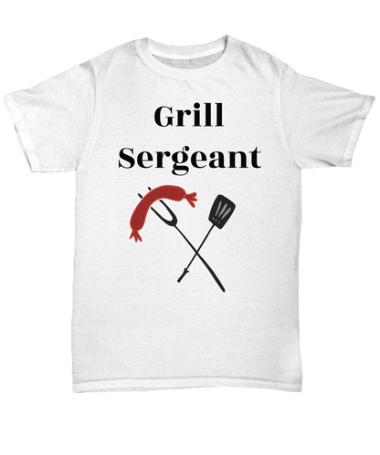 Grill Sergeant T-Shirt BBQ Shirt Custom Graphic Tee Summer Men Women Apparel Unique T Shirt