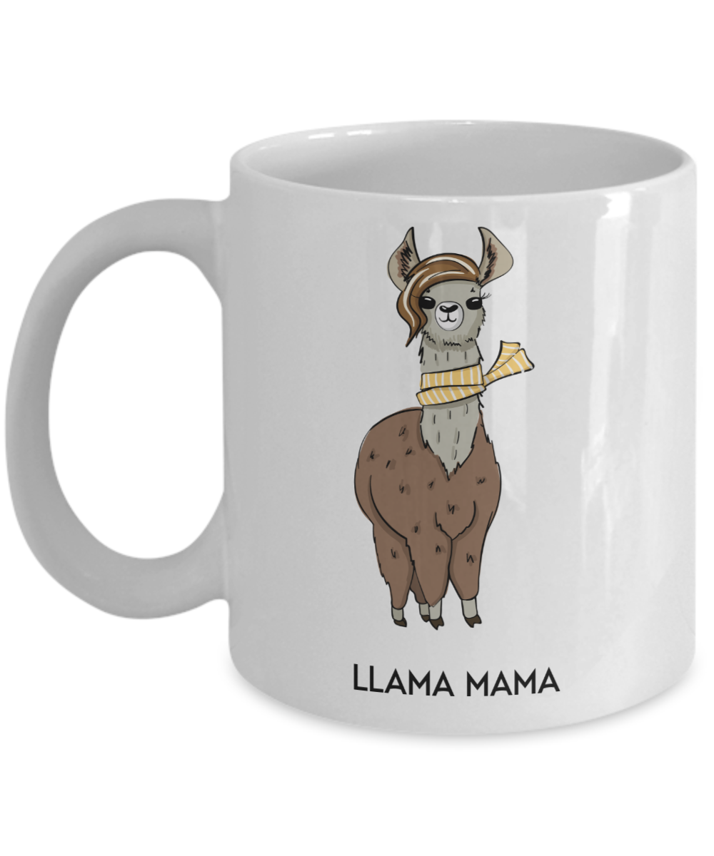 Llama mama funny coffee mug