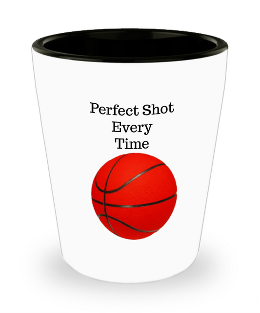 Basketball Shot Glass- Perfect Shot Every Time- Wedding Favors Father's Day Birthday Friends Gift