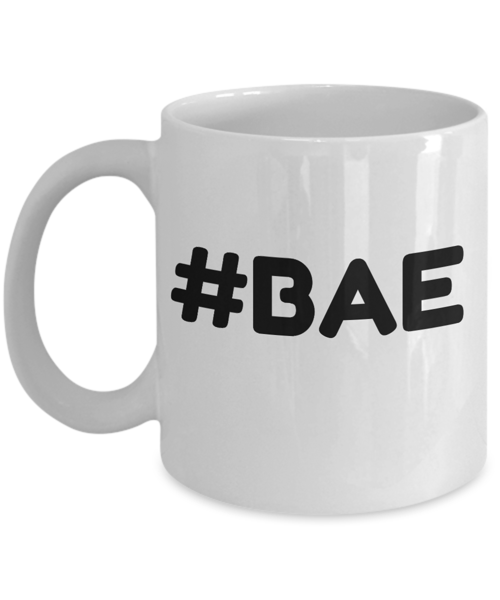 Novelty Coffee Mug-#Bae-Tea Cup Gift Sentiment Mug With Sayings Girlfriends Boyfriends