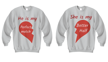 Couples Valentine Hoodie His and Hers Hoodie  Valentine's gift for Him Her