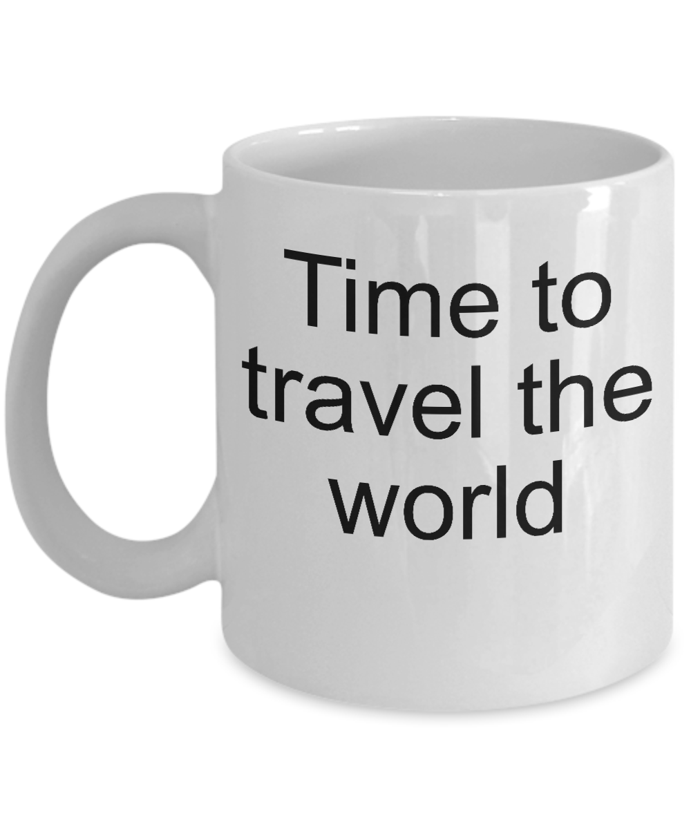 time to travel world coffee mugs