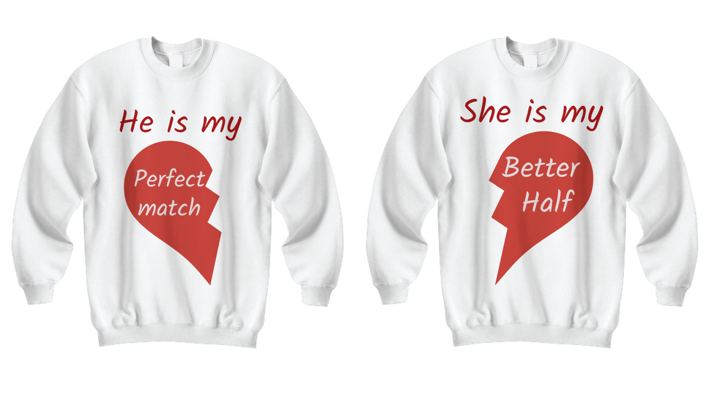 Couples Valentine Hoodie His and Hers Hoodie  Valentine's gift for Him Her