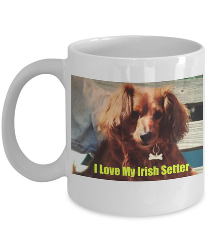 I Love My Irish Setter/Coffee Mug Tea Cup Gift Dog Owners Lovers Statement Mug With Sayings